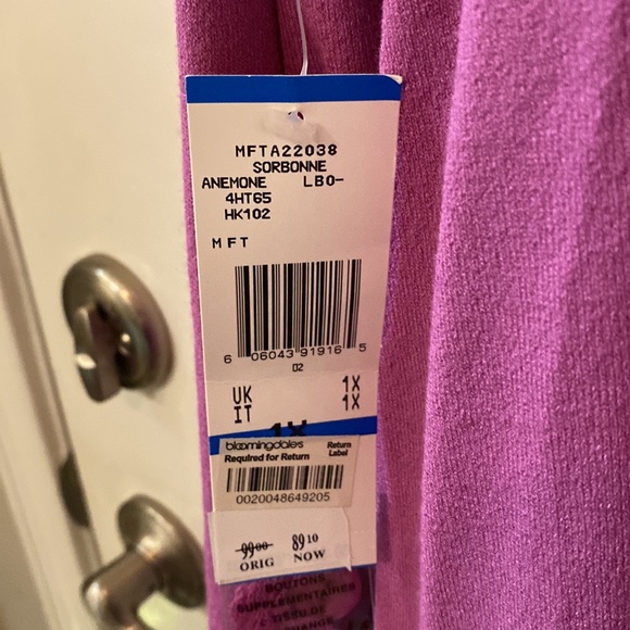 Anne Klein NWT Cardigan Set With Matching Tank Top, 1X, 66% Rayon, 34% Nylon - Picture 8 of 9